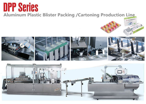 Pharmaceutical Packaging Line Alu Plastic Blister Carton Packaging Production Line